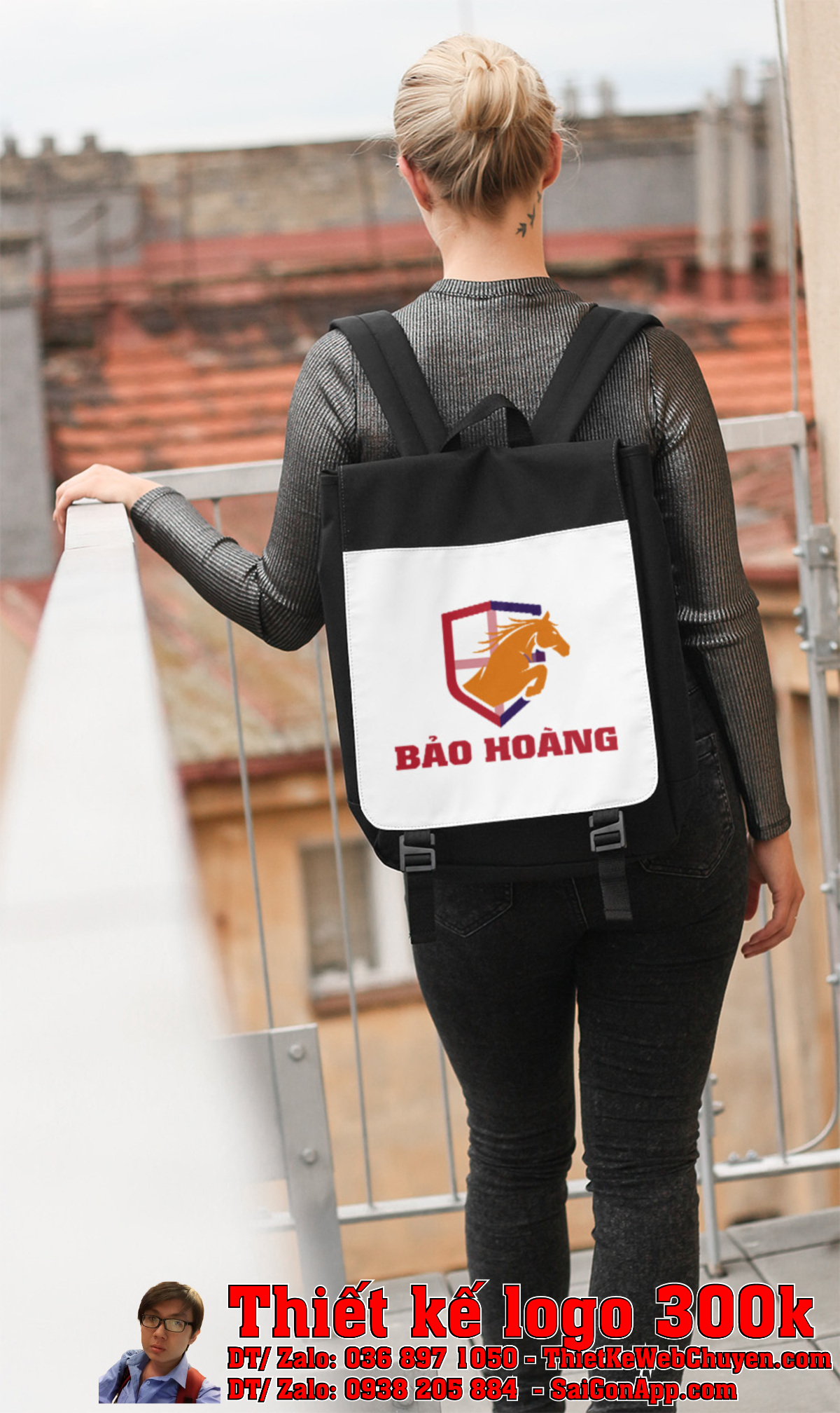 Thiết kế logo Bảo Hoàng - Phiên bản dọc