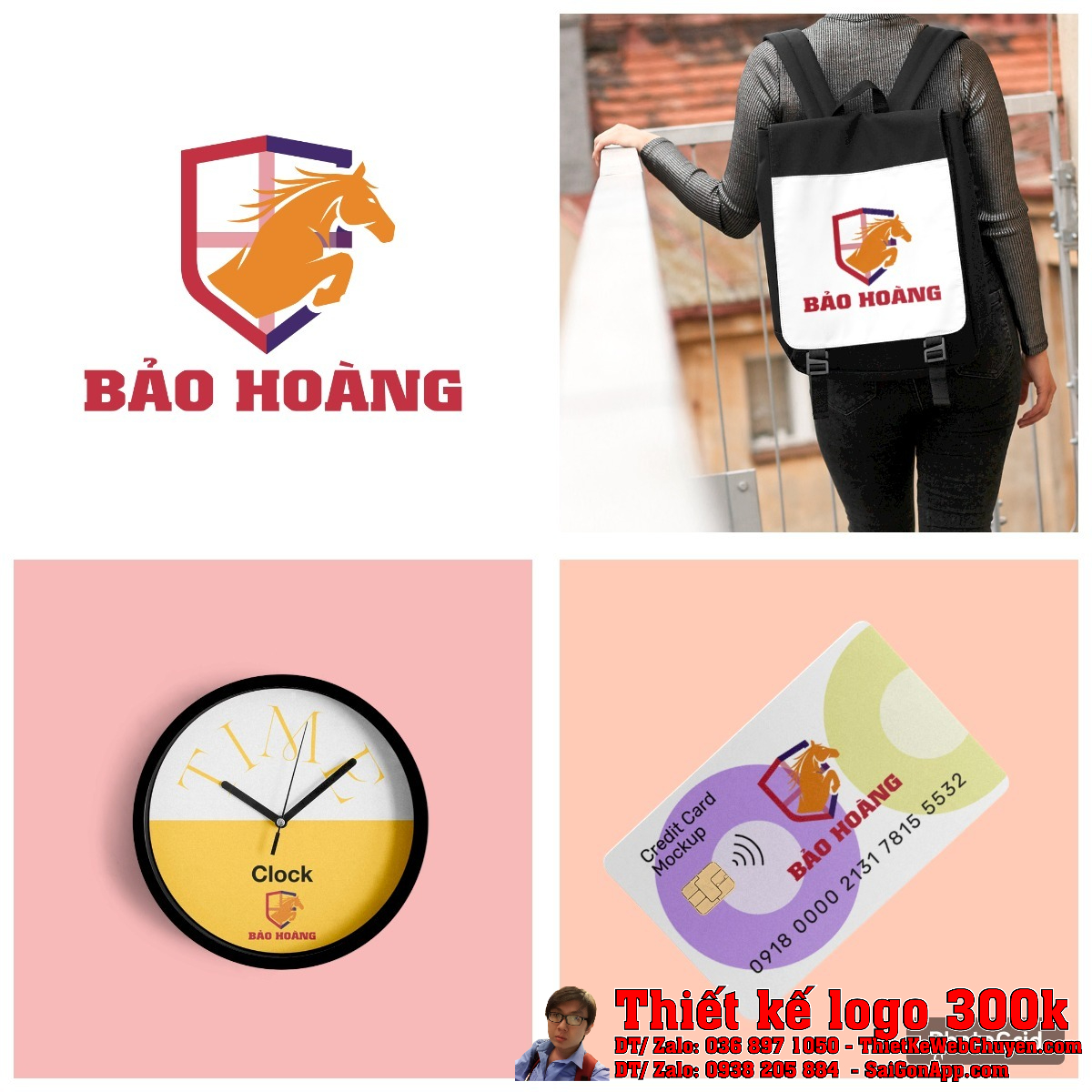 Thiết kế logo Bảo Hoàng - Tổng thể nhận diện