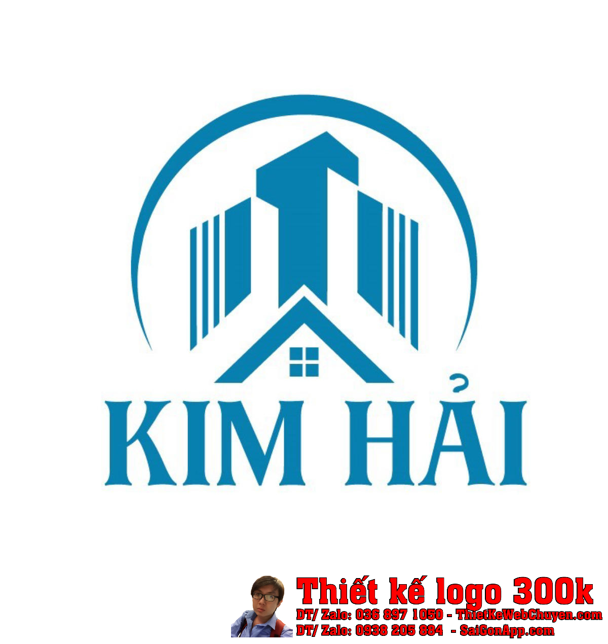 Thiết kế logo Bất động sản Kim Hải