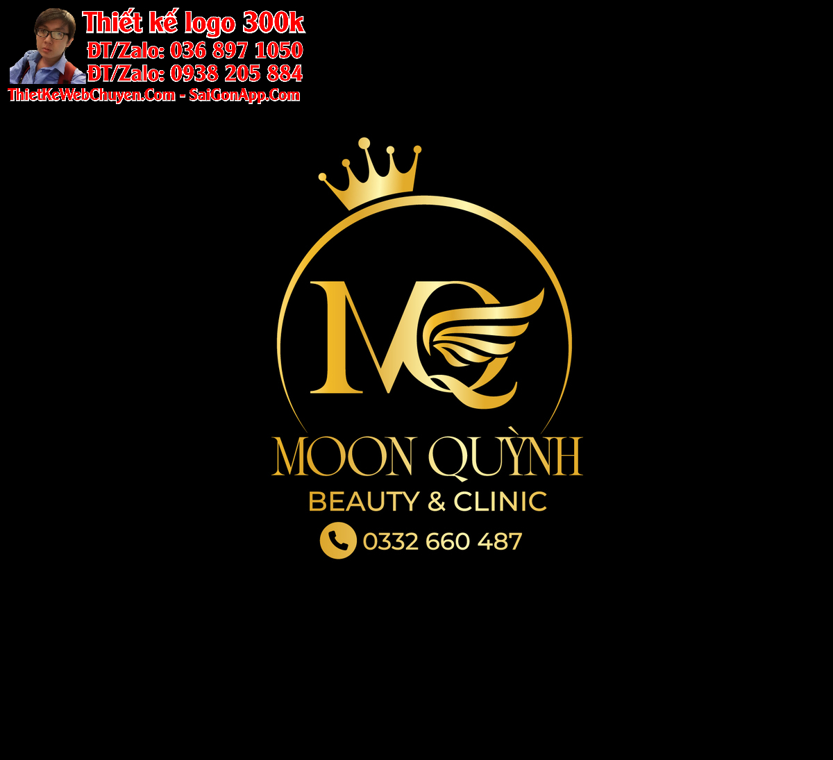 Thiết kế logo Beauty & Clinic MOON QUỲNH