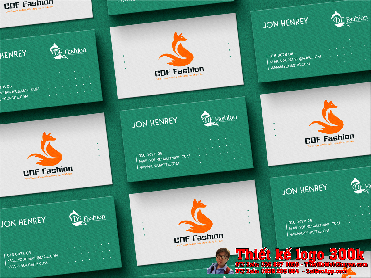 Chi tiết font chữ trong Thiết kế logo CDF Fashion