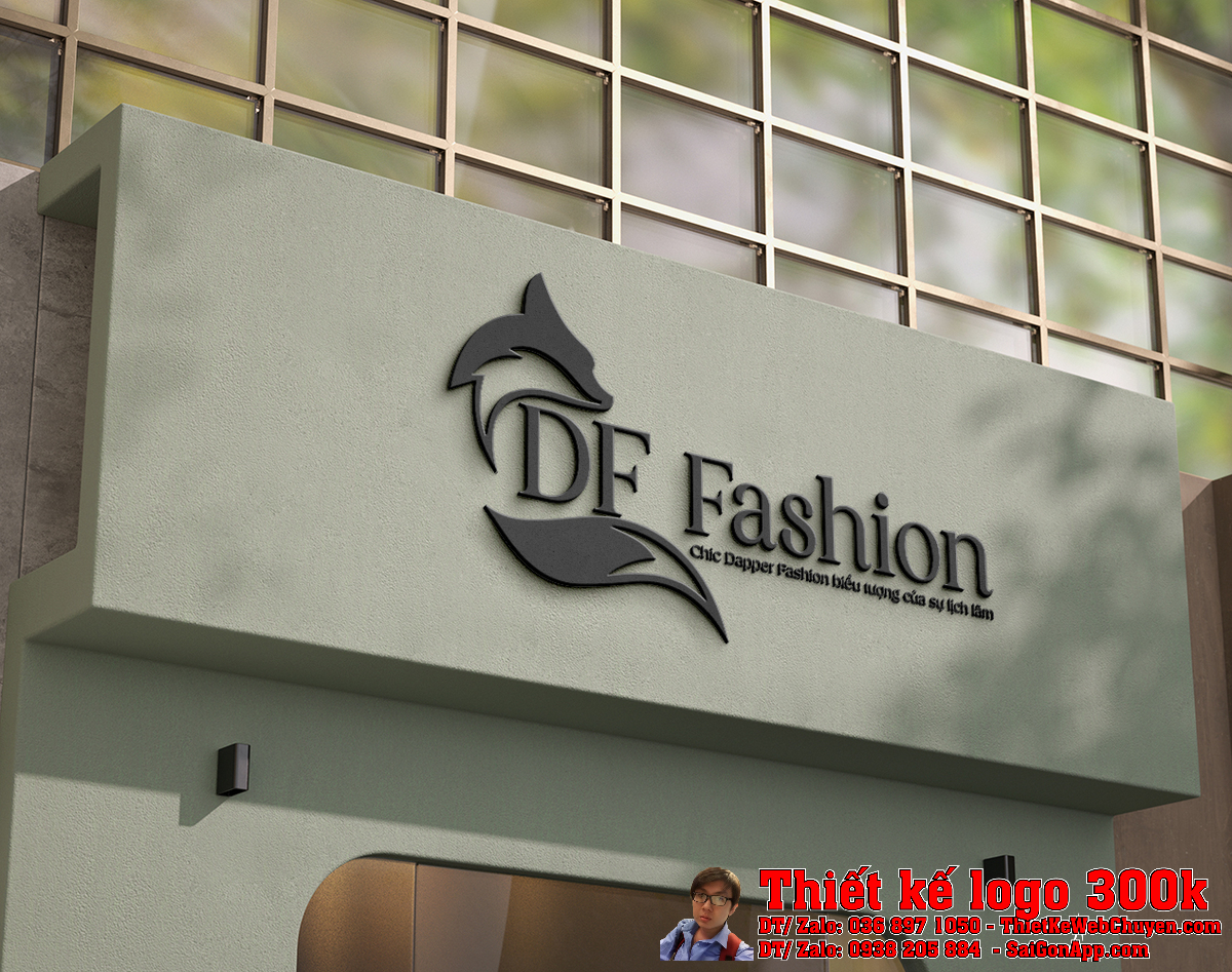 Phối cảnh Thiết kế logo CDF Fashion trên văn phòng phẩm