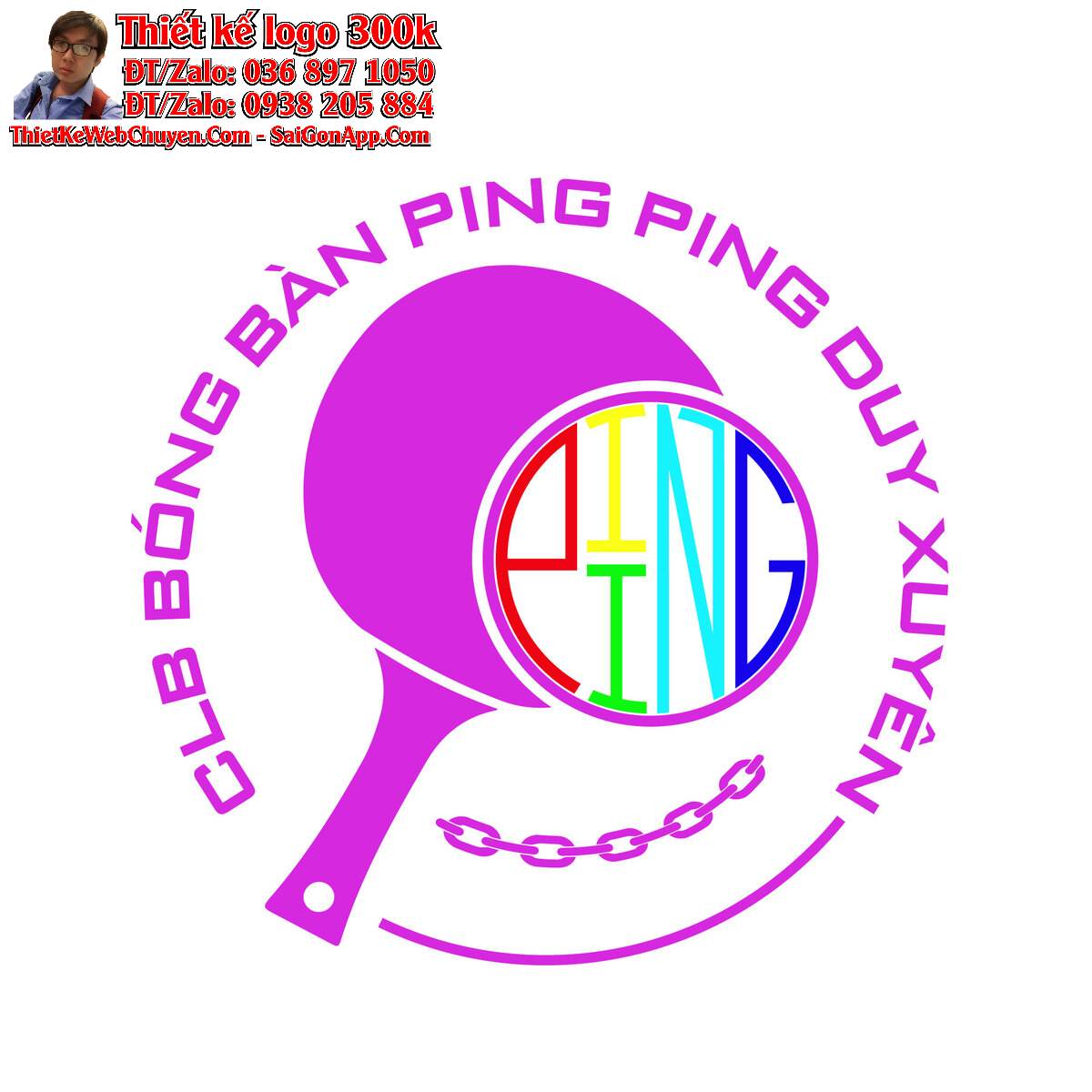 Thiết kế logo CLB Bóng Bàn Ping Ping Duy Xuyên