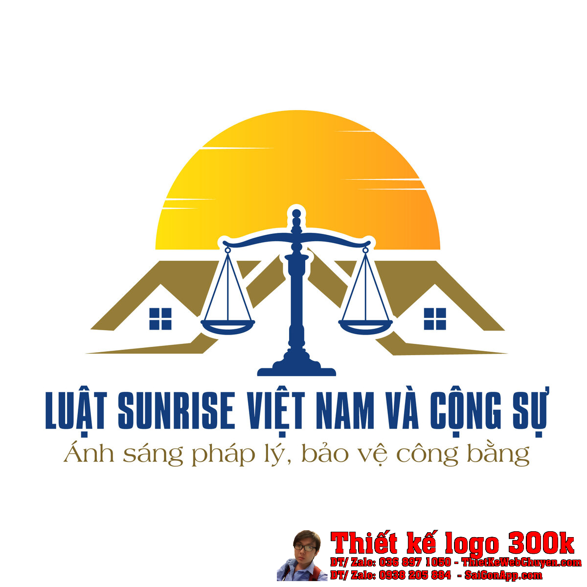 Thiết kế logo CÔNG TY LUẬT TNHH SUNRISE VIỆT NAM VÀ CỘNG SỰ bản chính