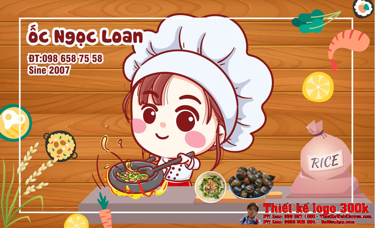 Thiết kế logo Chibi Ốc Ngọc Loan