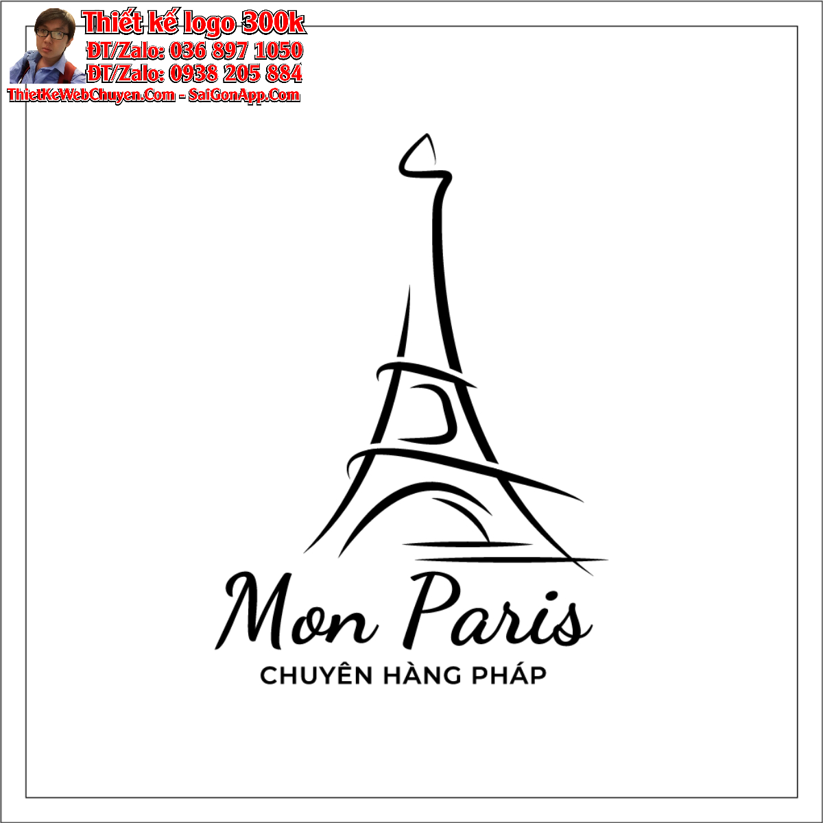 Thiết kế logo Chuyên hàng Pháp Mon Paris