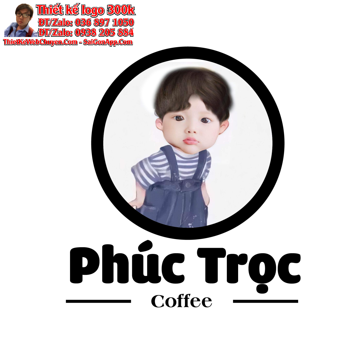Thiết kế logo Coffee Phúc Trọc
