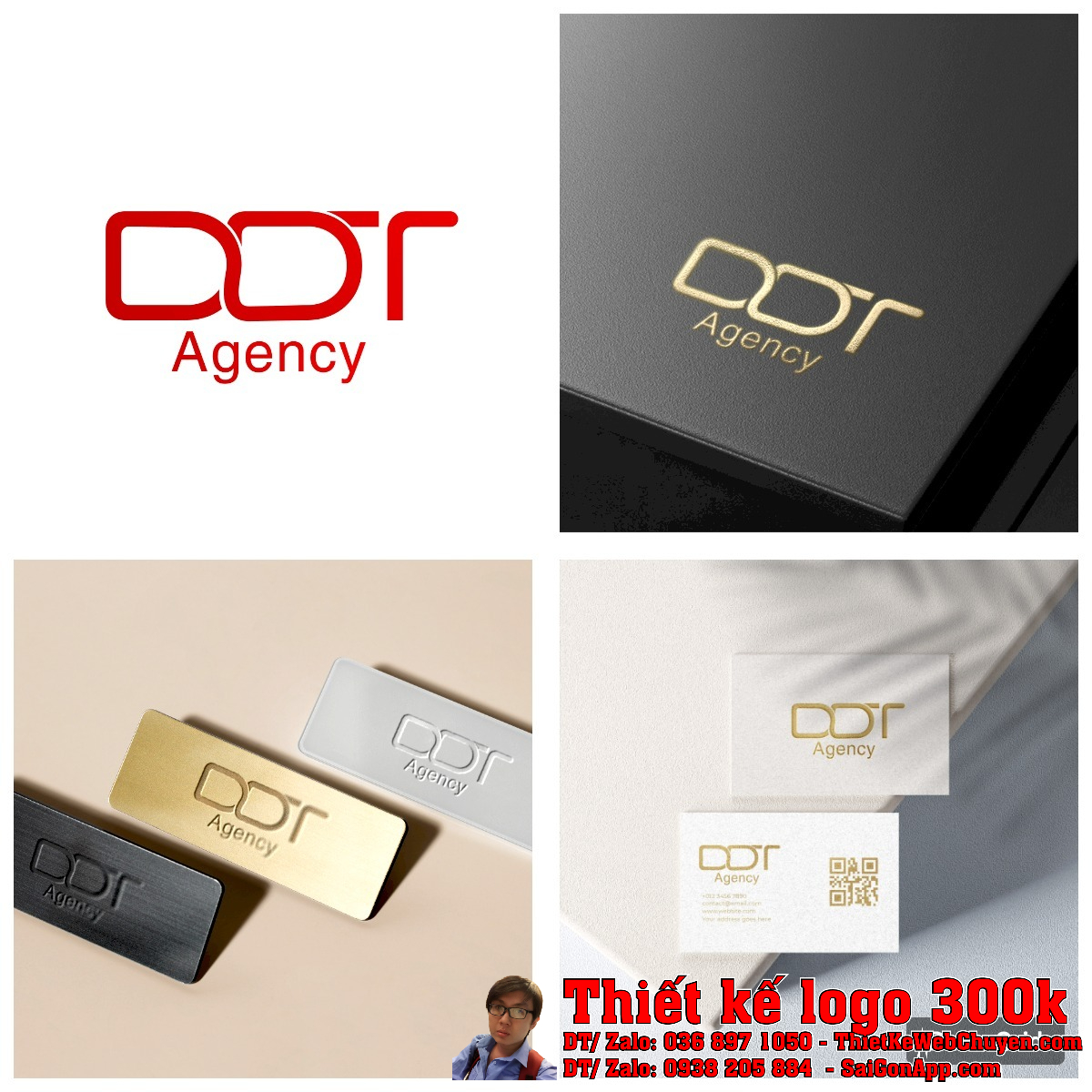 Tổng thể bộ nhận diện Thiết kế logo Công Ty DDT