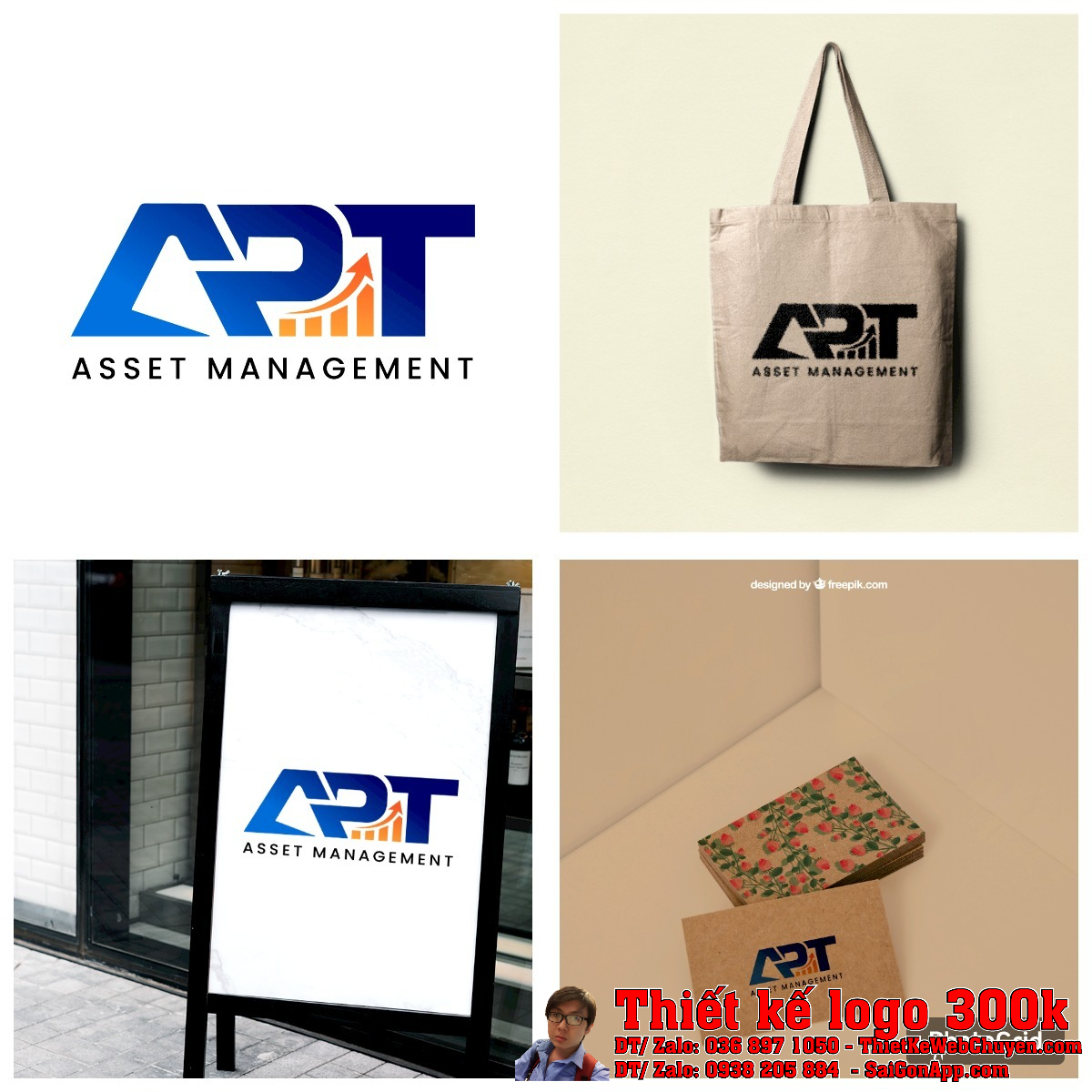 Phối cảnh 3D Thiết kế logo Công Ty TNHH Đầu Tư An Phú Thịnh