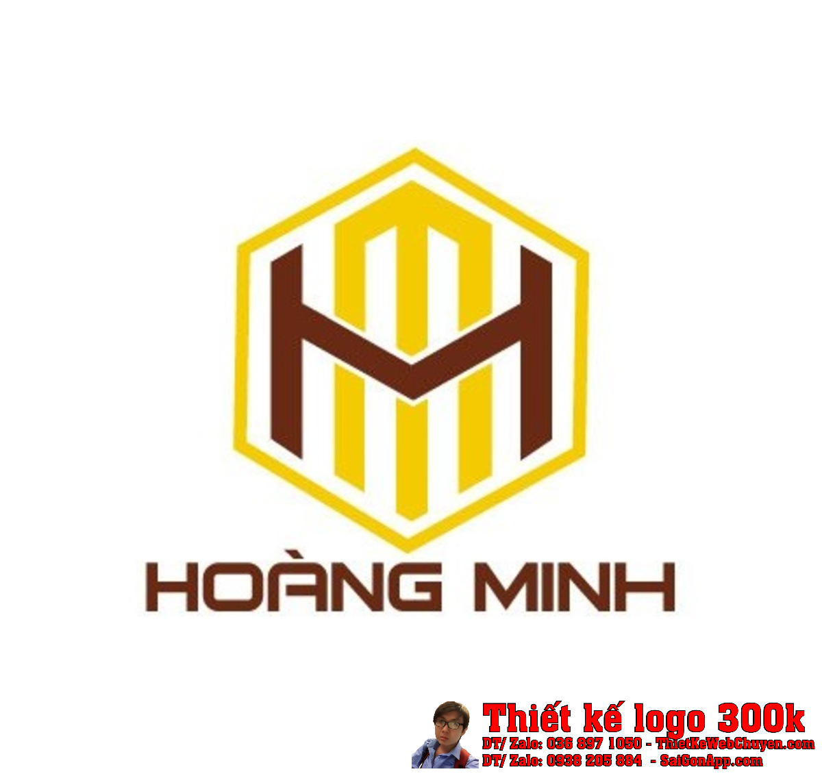 Thiết kế logo Công ty Hoàng Minh phiên bản chuẩn