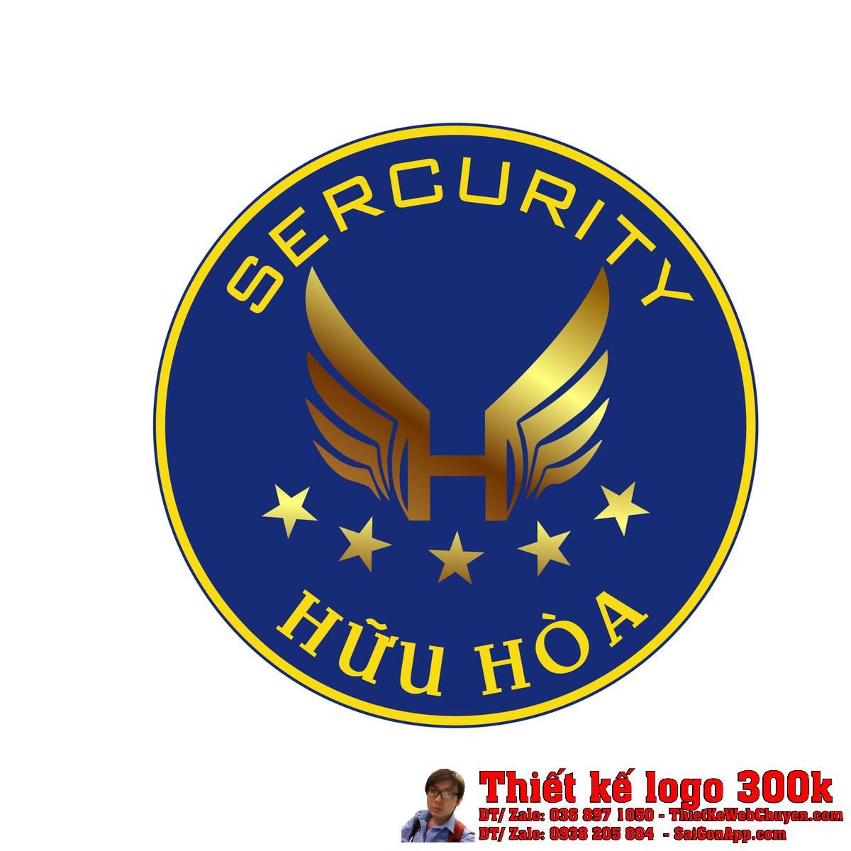 Cận cảnh Thiết kế logo Công ty TNHH Dịch vụ Bảo vệ Hữu Hòa