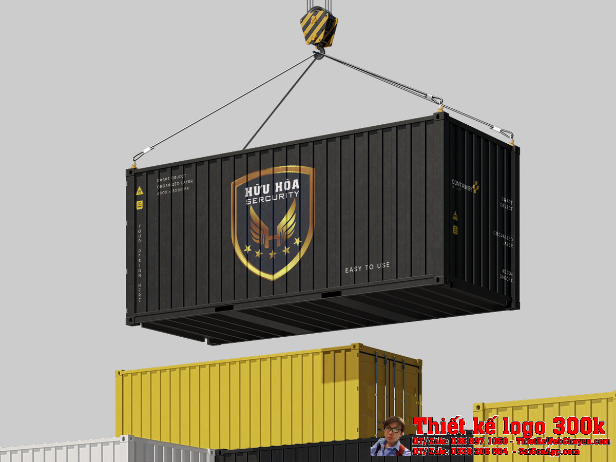 Thiết kế logo Công ty TNHH Dịch vụ Bảo vệ Hữu Hòa trên nền trắng