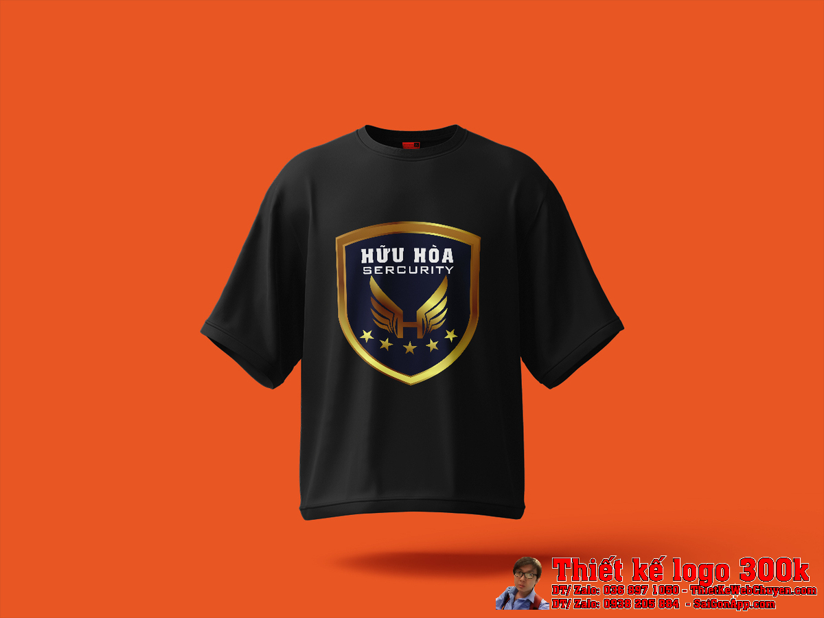 Phối cảnh Thiết kế logo Công ty TNHH Dịch vụ Bảo vệ Hữu Hòa
