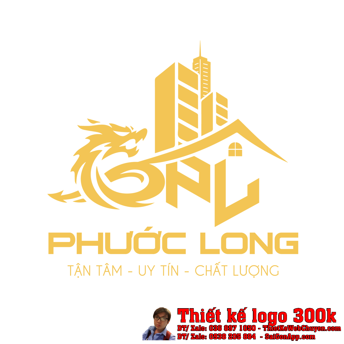 Chi tiết biểu tượng rồng trong Thiết kế logo Công ty TNHH Thiết kế và Xây dựng Phước Long