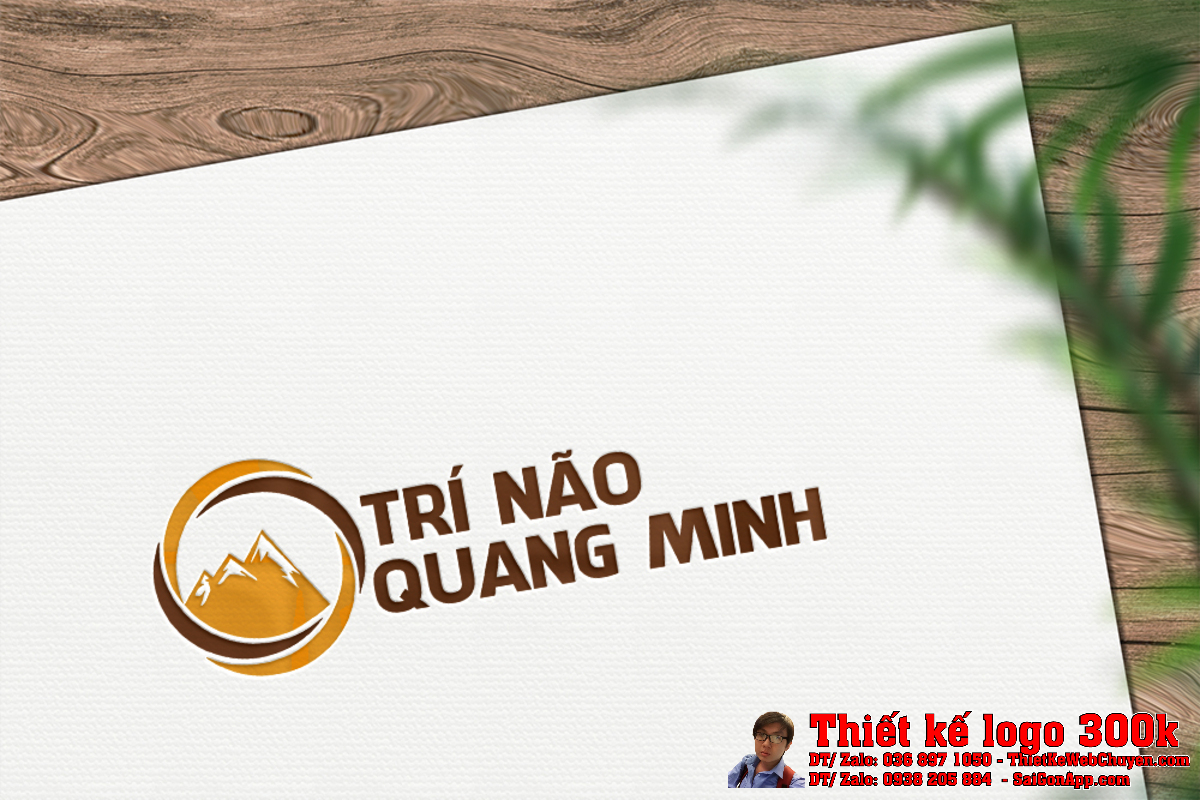 Mẫu logo Công ty Trí Não Quang Minh trên nền trắng