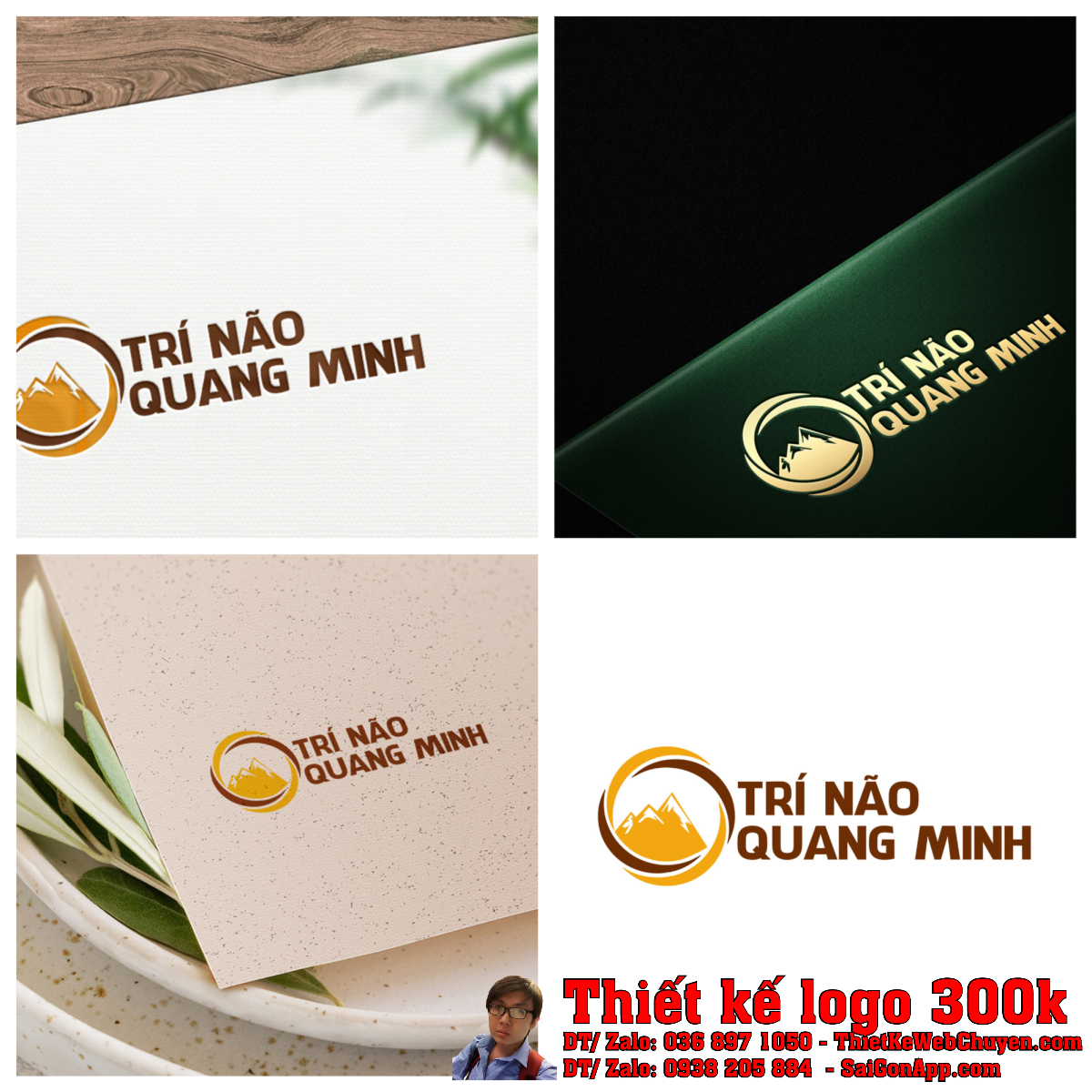 Thiết kế logo Công ty TNHH Tư Vấn Kế Toán Thuế Trí Não Quang Minh chất lượng cao