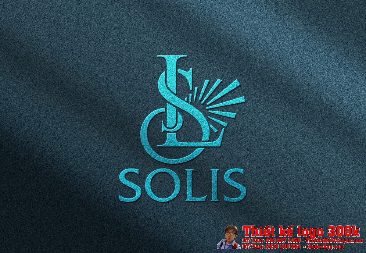 Thiết kế logo Công ty cổ phần đầu tư SOLIS trên nền trắng