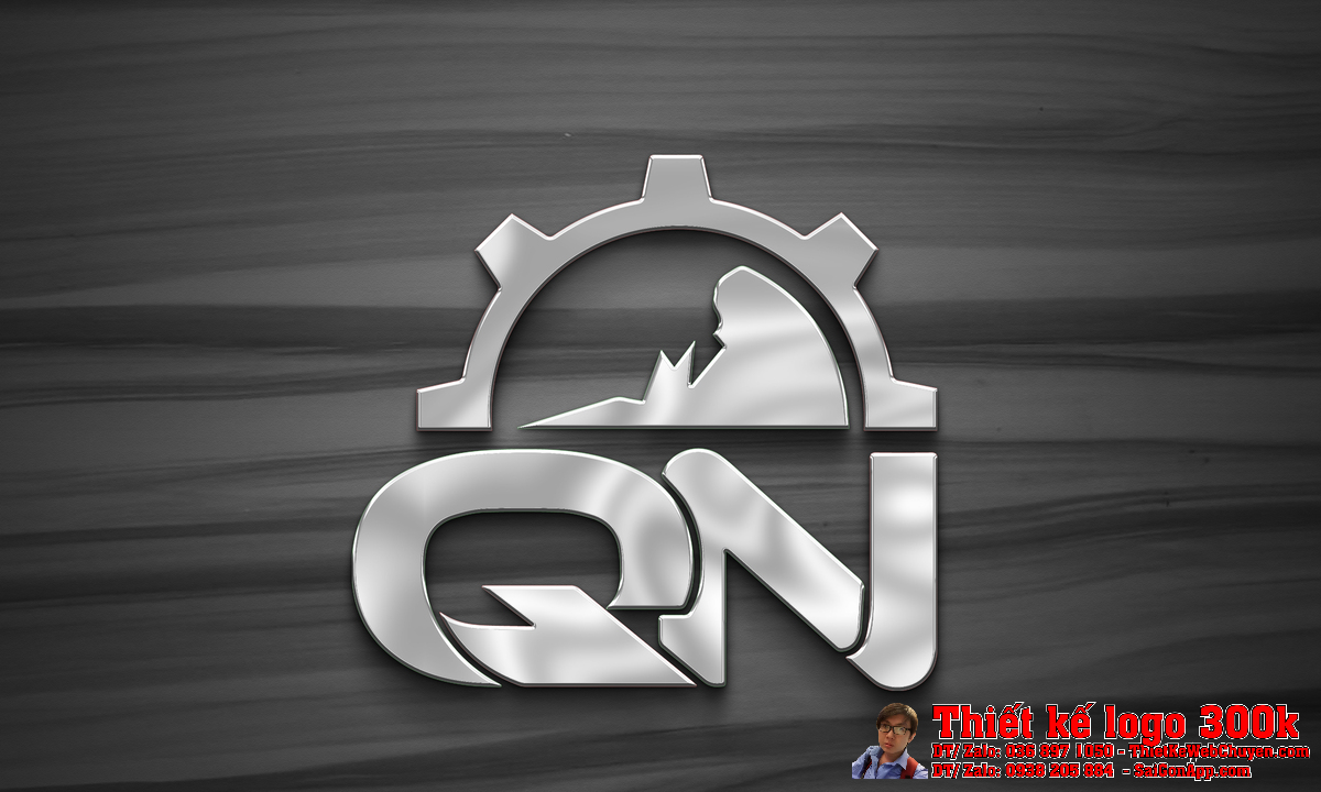 Thiết kế logo Công ty cổ phần xây dựng công trình và mỏ QN Thiết kế logo Công ty cổ phần xây dựng công trình và mỏ QN mẫu 4