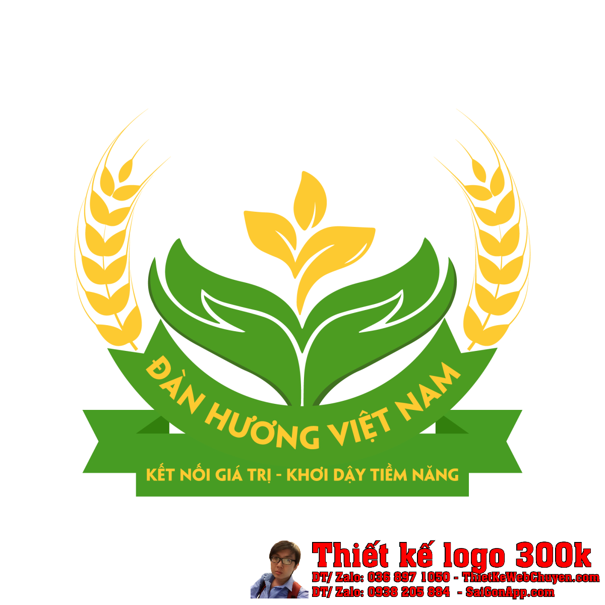 Thiết kế logo Đàn Hương Việt Nam Thiết kế logo Đàn Hương Việt Nam - Mẫu logo nông sản cao cấp