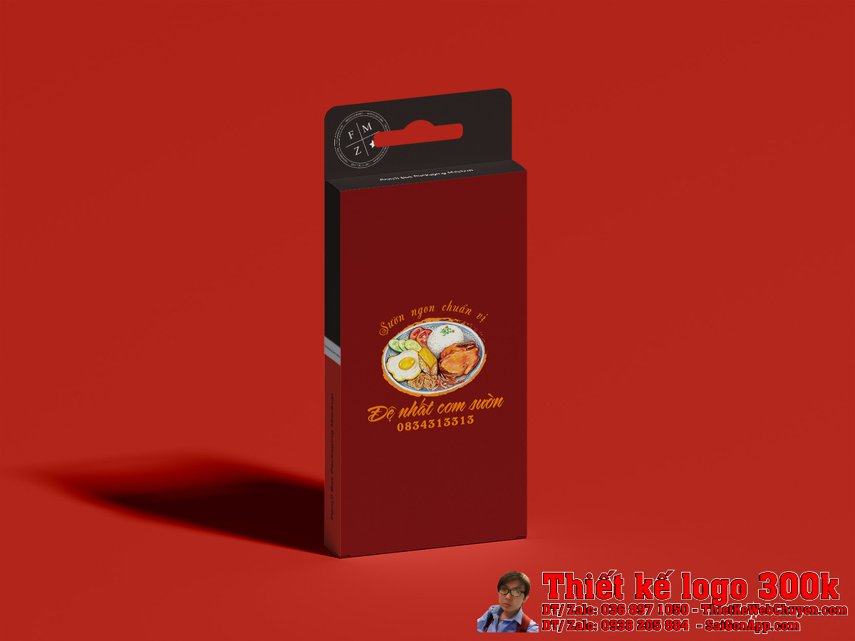 Chi tiết món ăn trong Thiết kế logo Đệ Nhất Cơm Sườn