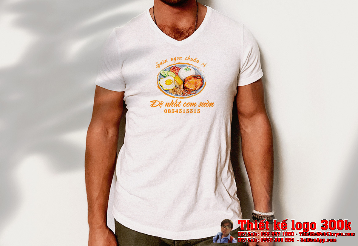 Phối cảnh Thiết kế logo Đệ Nhất Cơm Sườn không gian quán