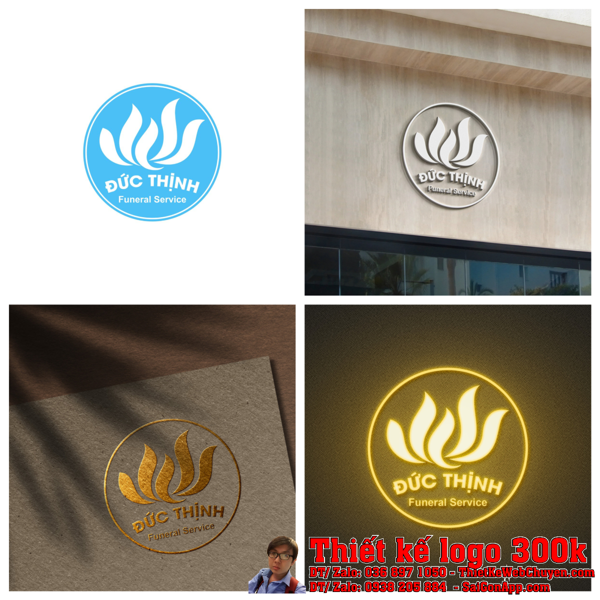 Chi tiết biểu tượng hoa sen trong logo Đức Thịnh