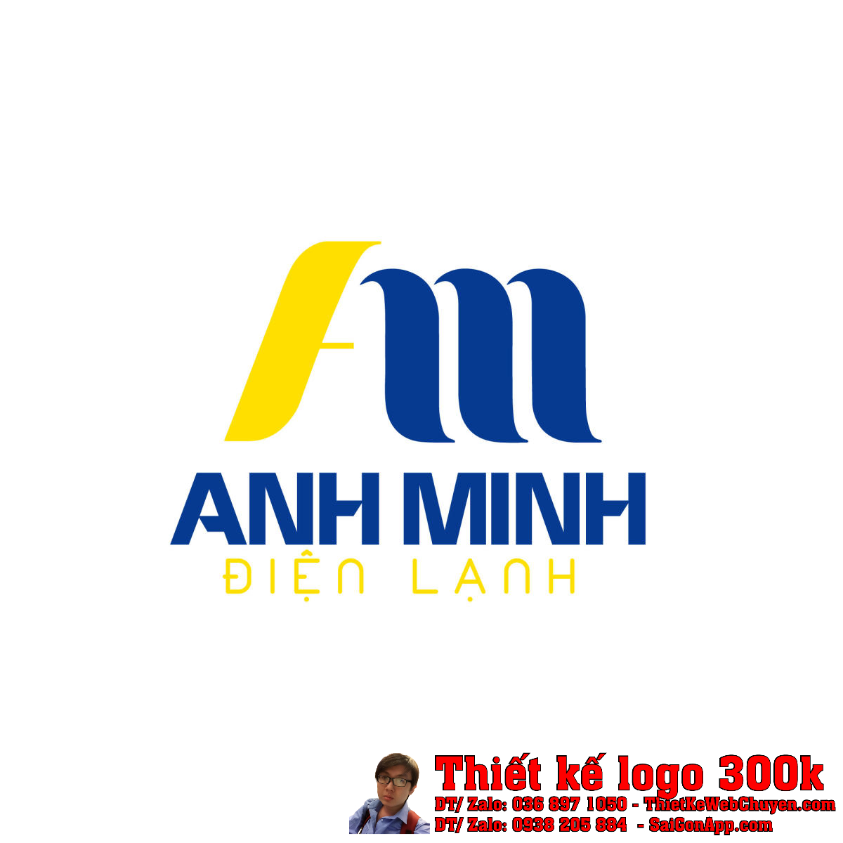 Thiết kế logo Điện Lạnh ANH MINH - Mẫu thiết kế chuyên nghiệp