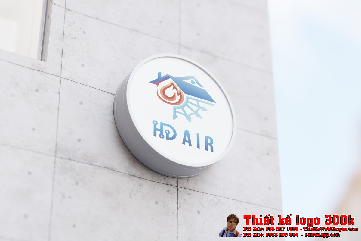 Logo HD AIR trên ấn phẩm truyền thông