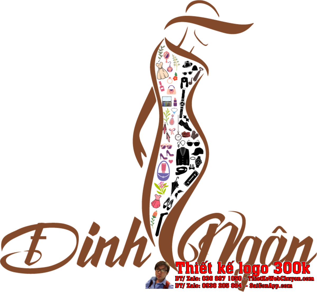 Thiết kế logo Đinh Ngân - Hình ảnh tổng thể
