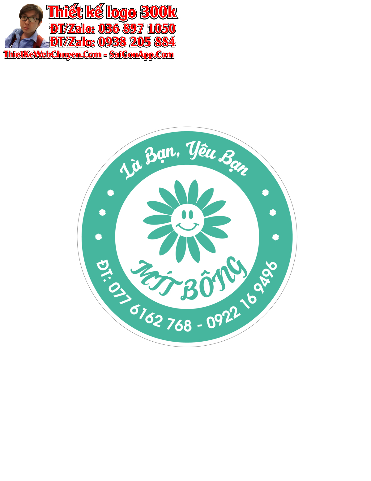 Thiết kế logo Đồ ăn vặt Mít Bông