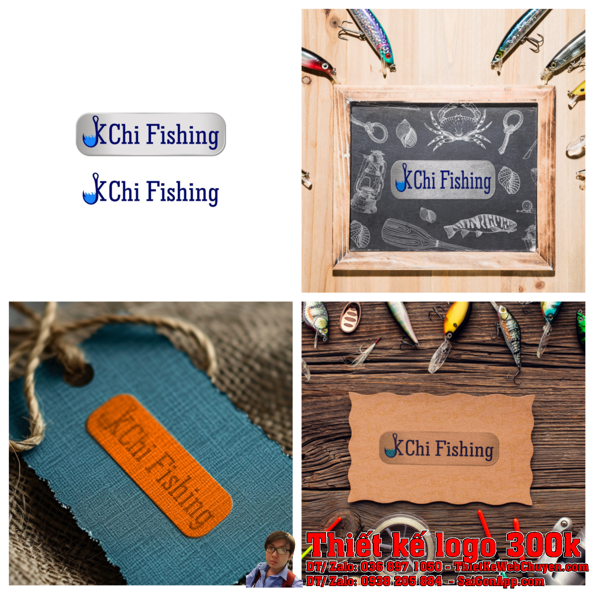 Thiết kế logo Đồ câu Khánh Chi Fishing Ứng dụng Thiết kế logo Đồ câu Khánh Chi Fishing trên mũ