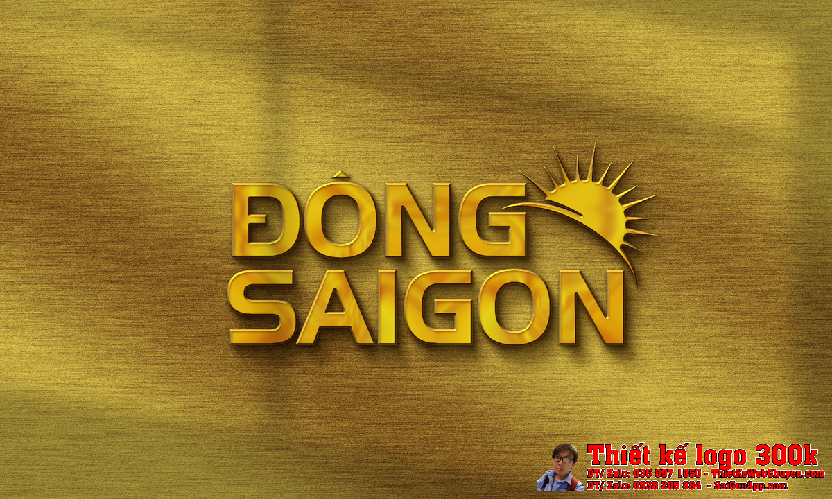 Thiết kế logo Đông Sài Gòn phối cảnh bảng hiệu