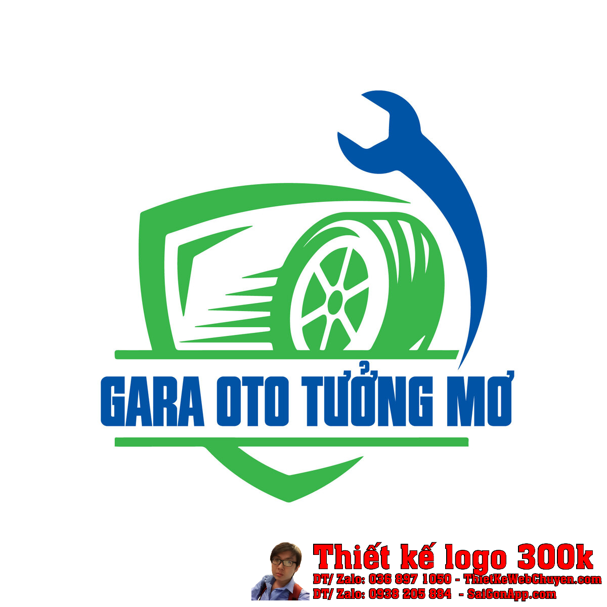 Thiết kế logo GARA OTO TƯỞNG MƠ phiên bản chính