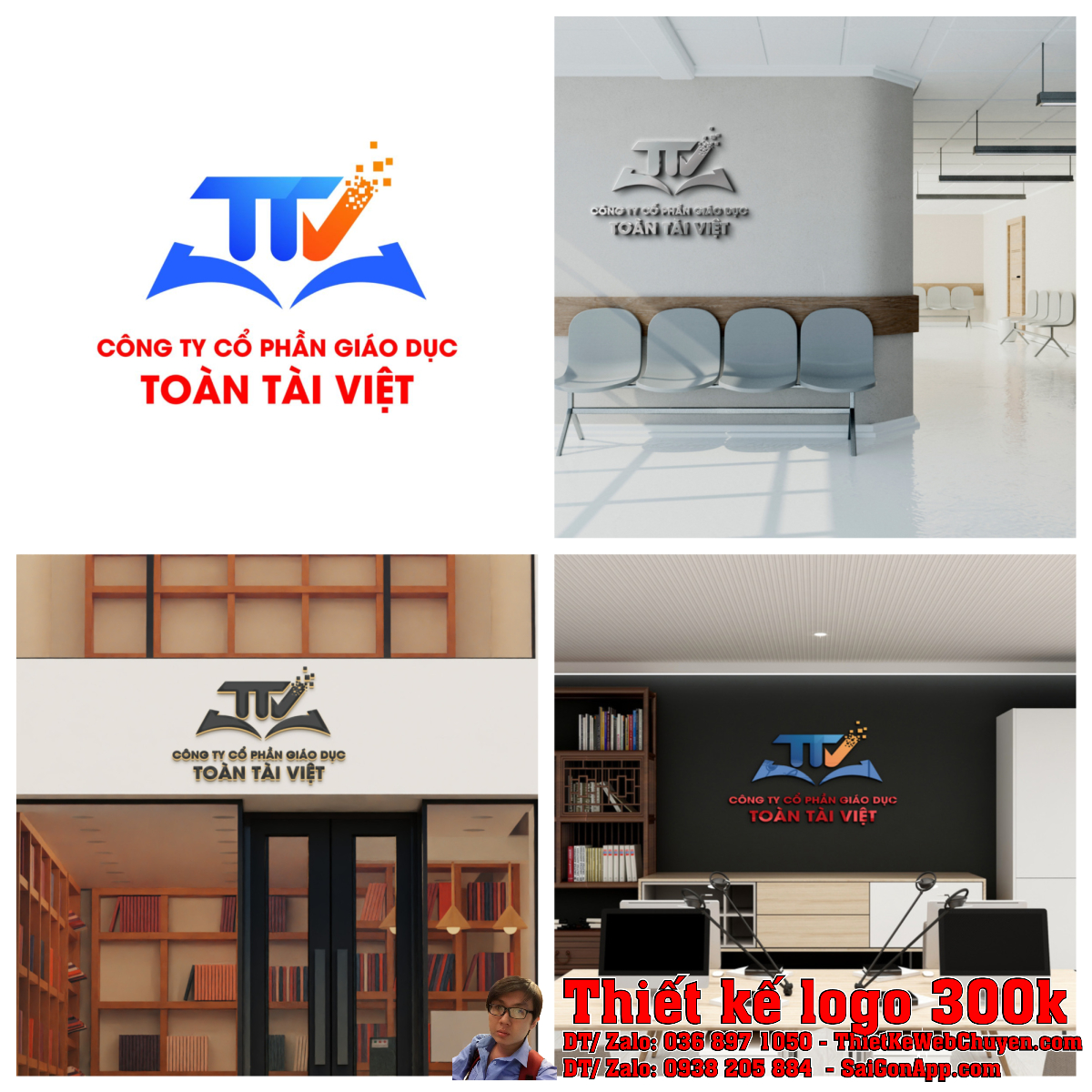 Phiên bản logo Giáo dục Toàn Tài Việt đầy đủ