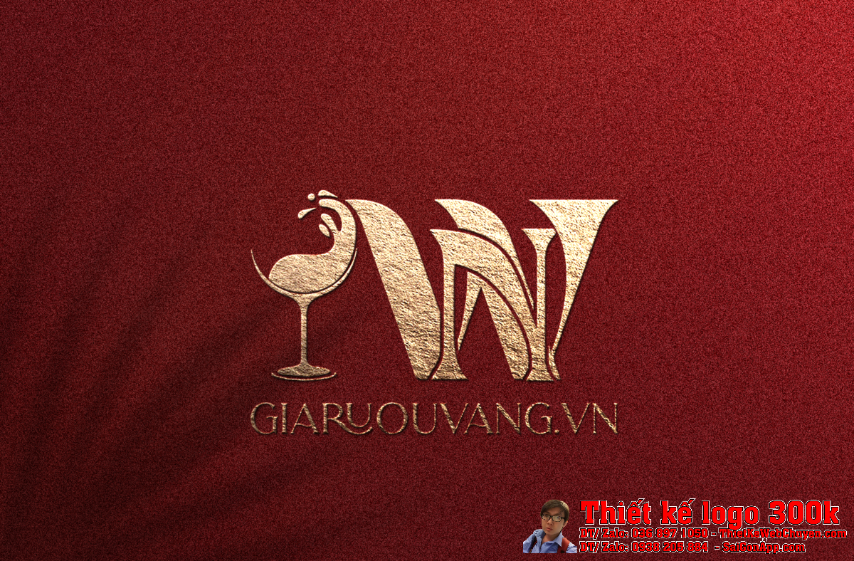 Phối cảnh Thiết kế logo Giaruouvang vn trên danh thiếp
