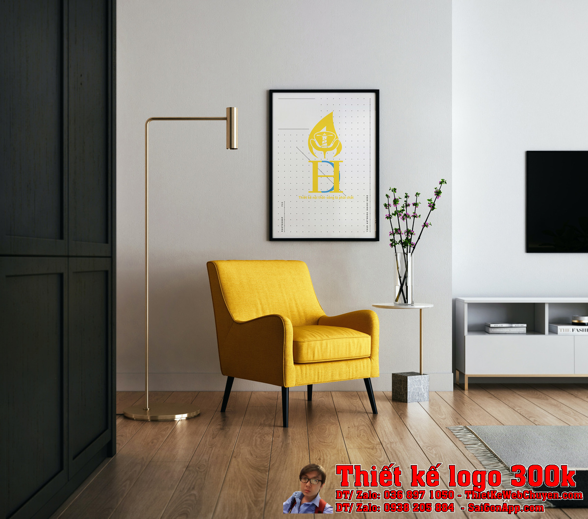 Ứng dụng thiết kế logo HĐ trên danh thiếp và văn phòng phẩm