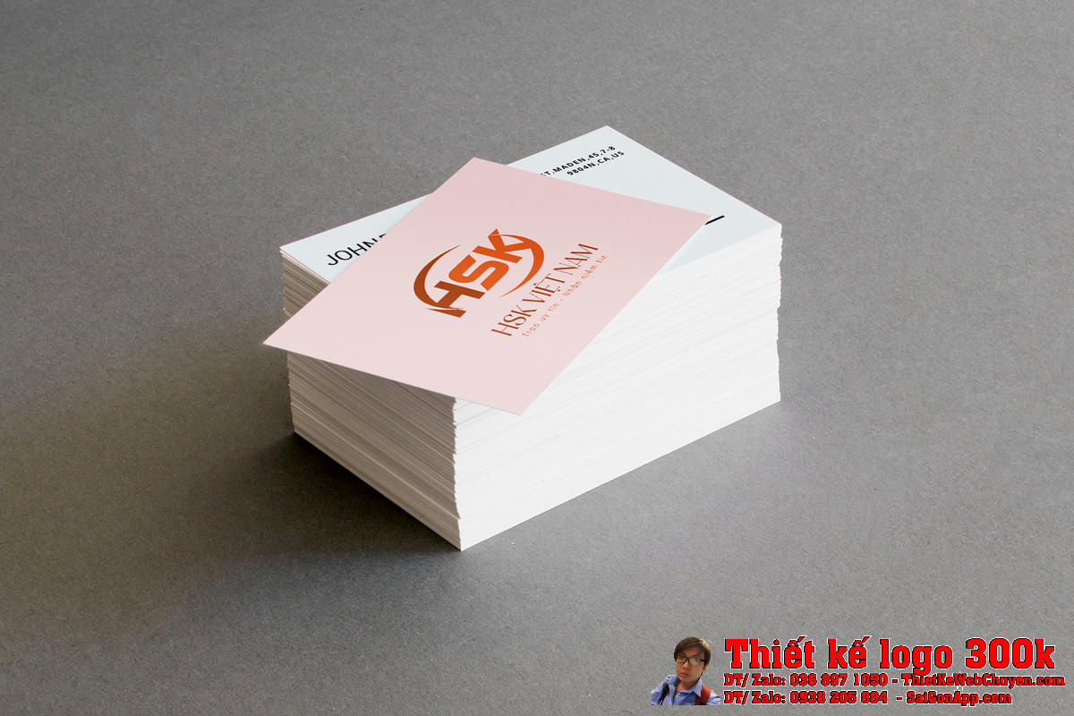 Thiết kế logo HSK VIỆT NAM trên nền sáng
