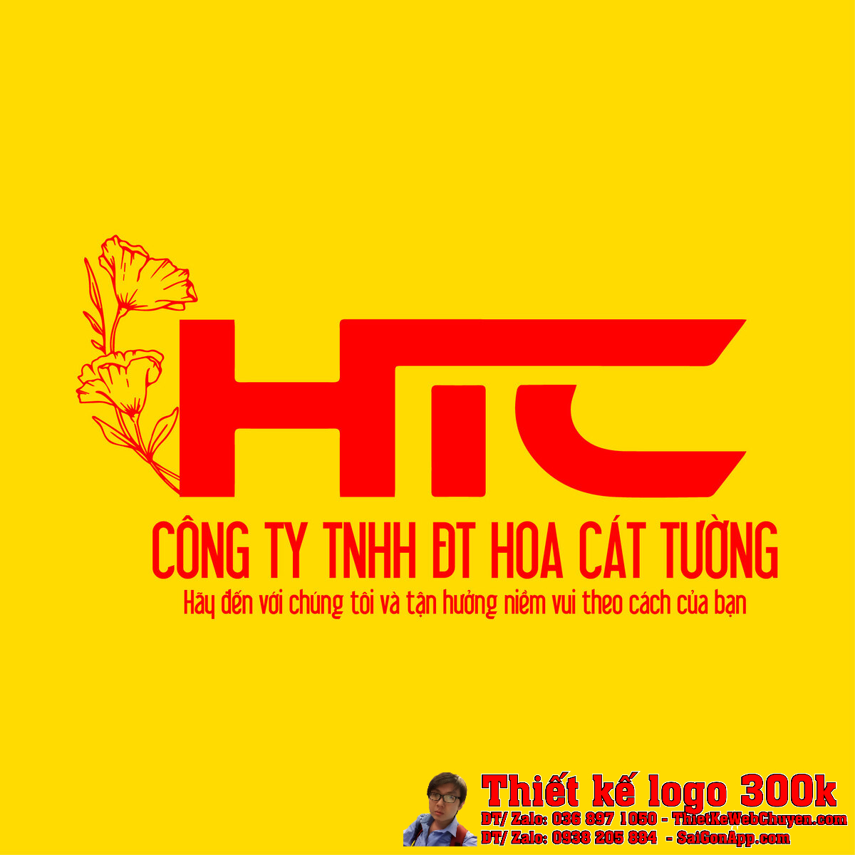 Thiết kế logo HCT Hoa Cát Tường bản chính thức