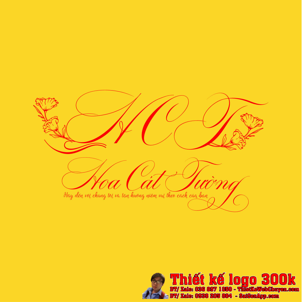 Ứng dụng Thiết kế logo HCT Hoa Cát Tường trên bao bì