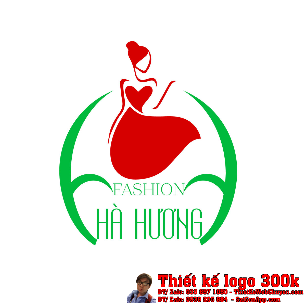 Thiết kế logo Hà Hương tổng thể