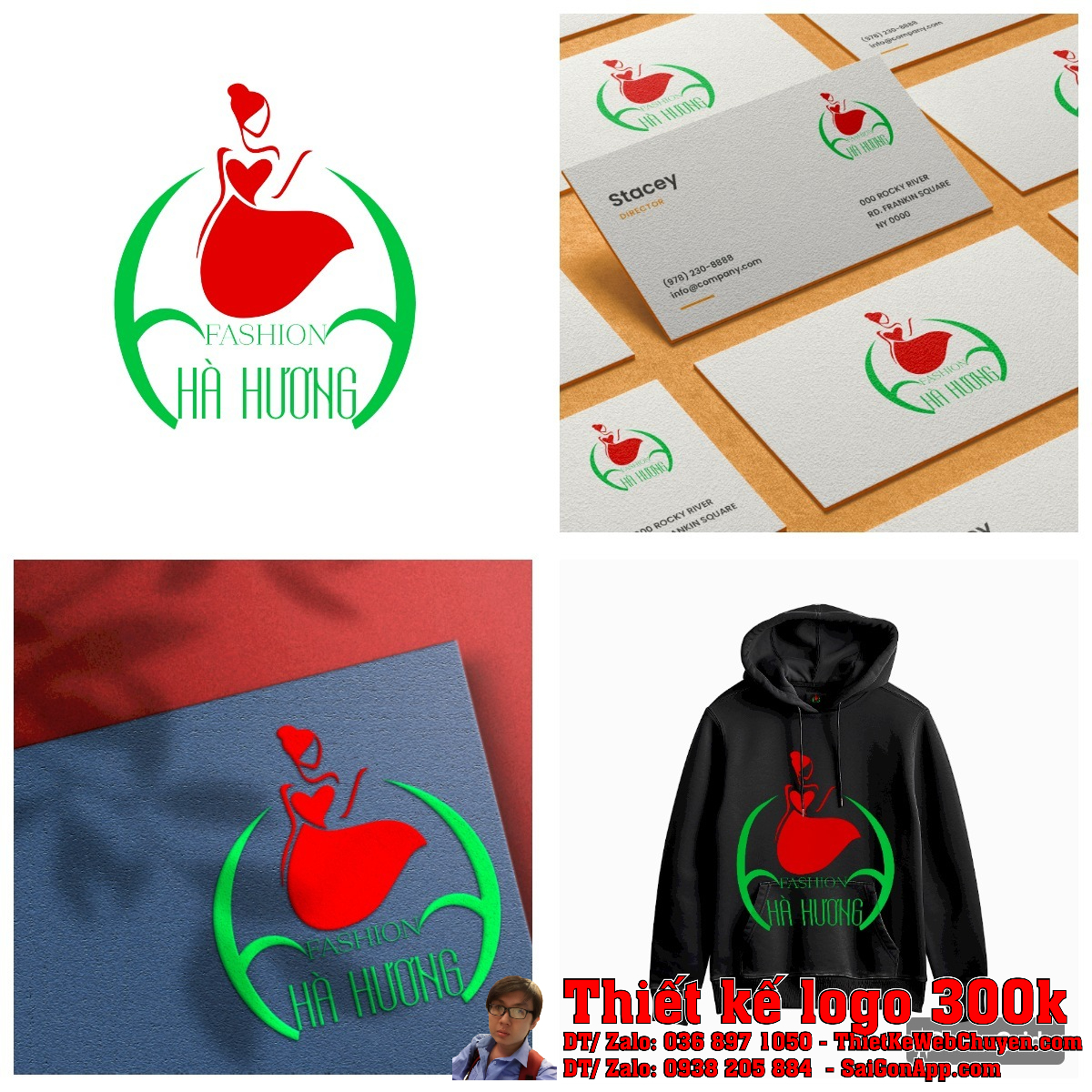 Phiên bản màu sắc khác của Thiết kế logo Hà Hương