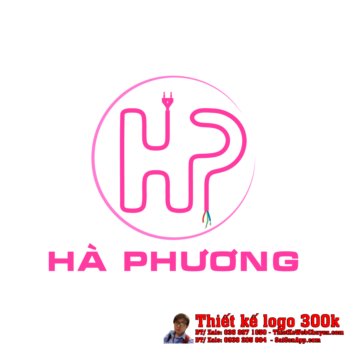 Logo Hà Phương trên các vật phẩm