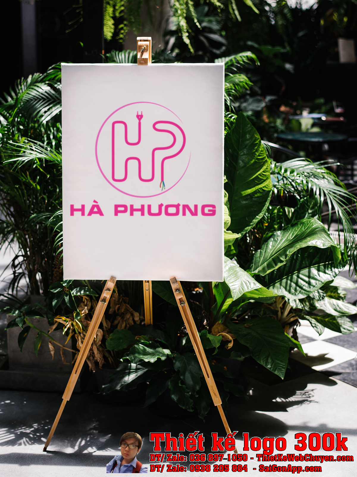 Thiết kế logo Hà Phương trên nền trắng