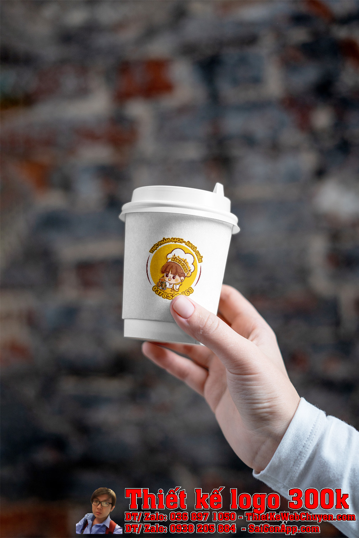 Chi tiết nhân vật trong Thiết kế logo Hằng Foods