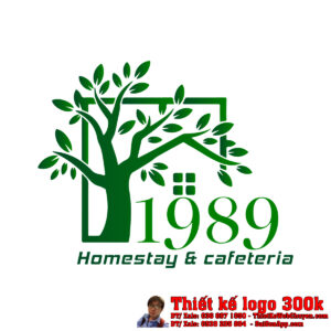 Thiết kế logo Homestay & Cafeteria 1989