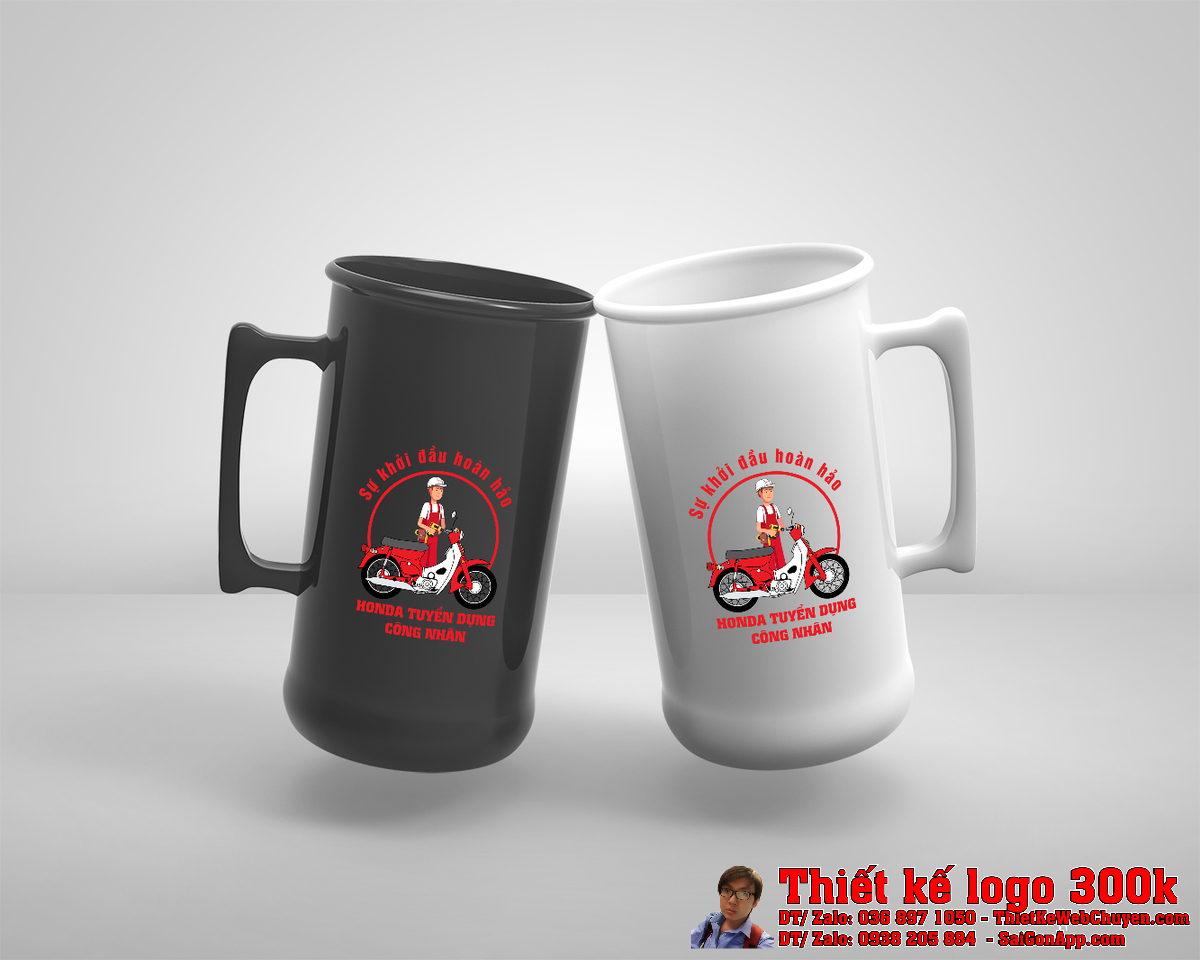 Mẫu Thiết kế logo Honda tuyển dụng công nhân 2