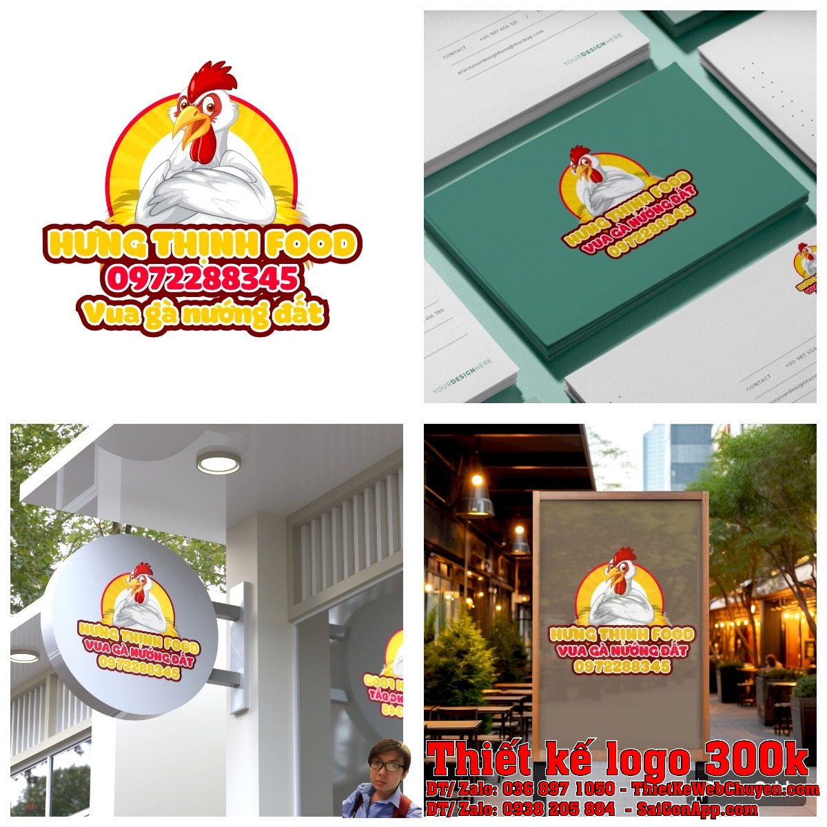 Tổng thể Thiết kế logo Hưng Thịnh Food