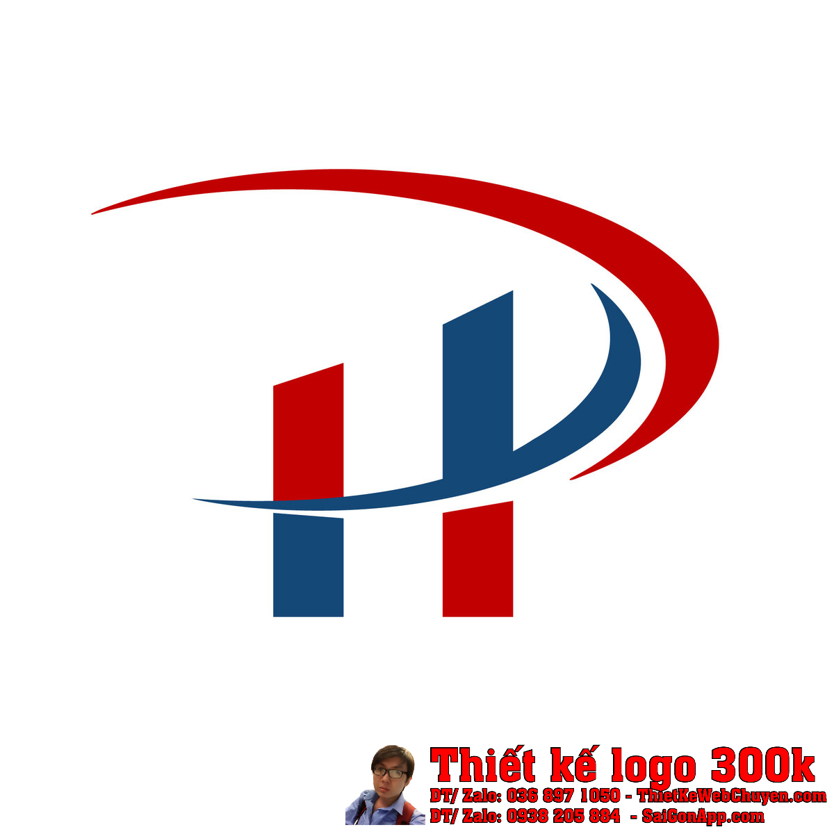 Mẫu thiết kế logo Huy Phát trên nền trắng
