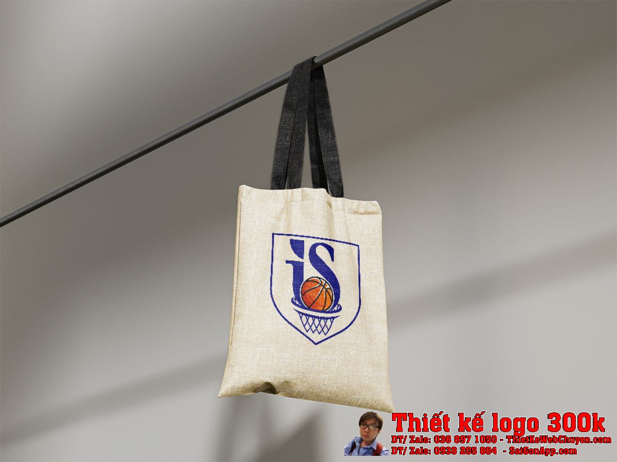 Phối cảnh màu sắc Thiết kế logo IS trên nền trắng