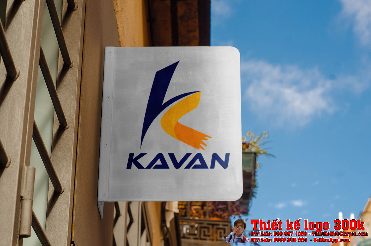 Ứng dụng Thiết kế logo Kavan trên văn phòng phẩm